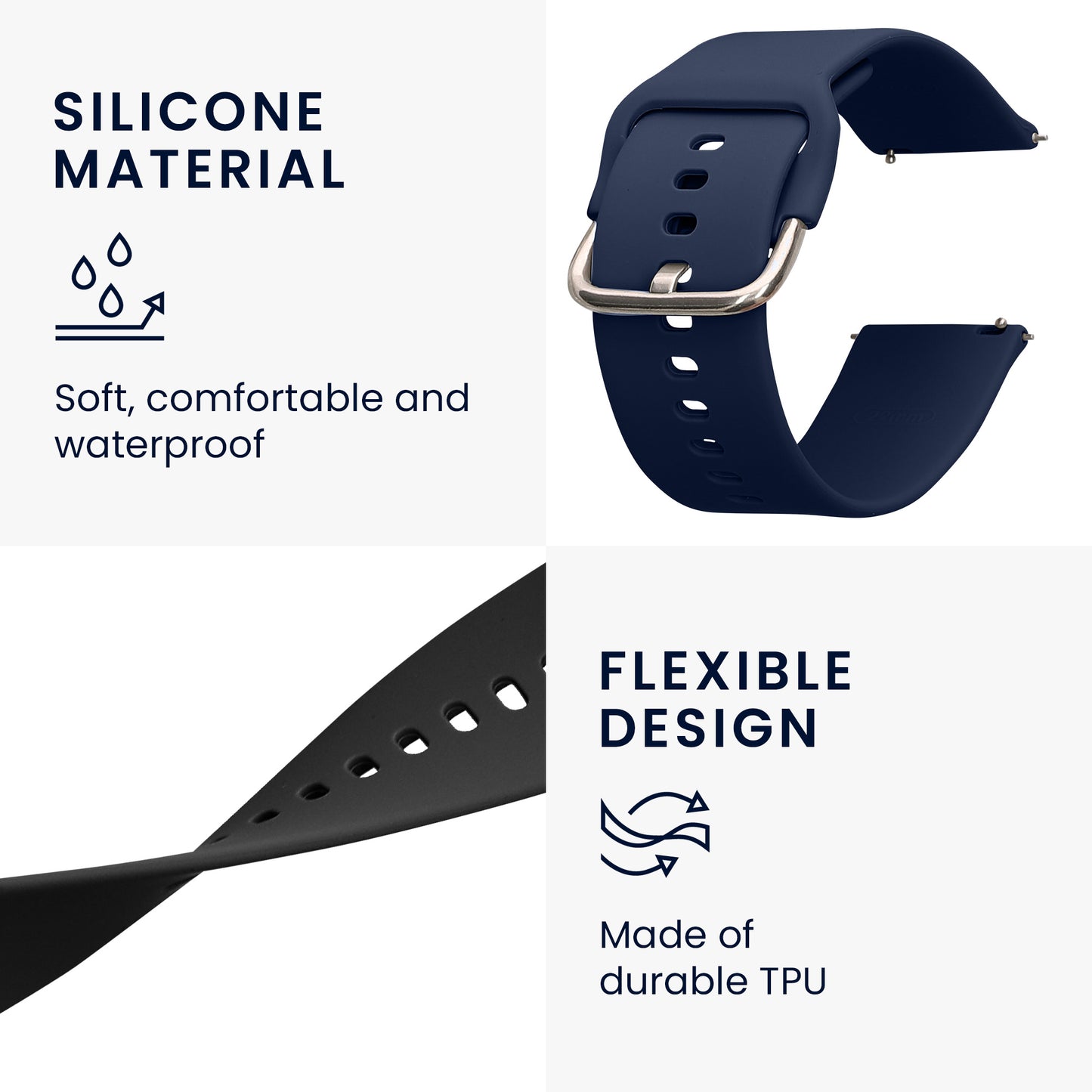 kwmobile Watch Strap for CMF by Nothing Watch Pro (D395) Strap Fitness Tracker Band Set Replacement Strap Smartwatch