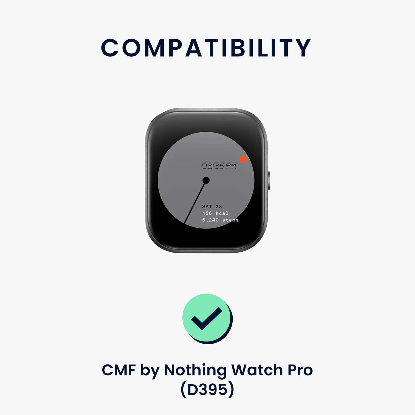 kwmobile Watch Strap for CMF by Nothing Watch Pro (D395) Strap Fitness Tracker Band Set Replacement Strap Smartwatch