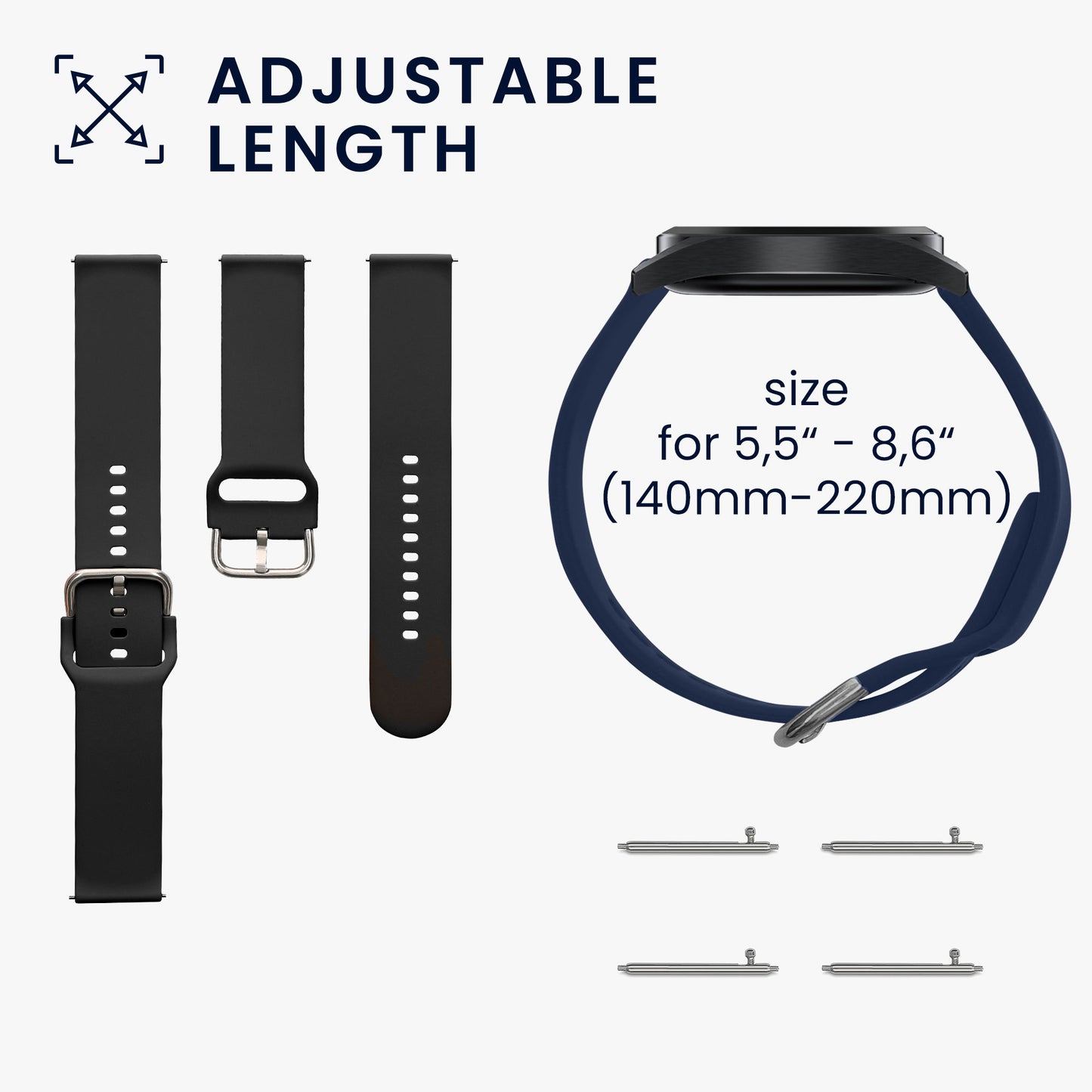 kwmobile Watch Strap for CMF by Nothing Watch Pro (D395) Strap Fitness Tracker Band Set Replacement Strap Smartwatch