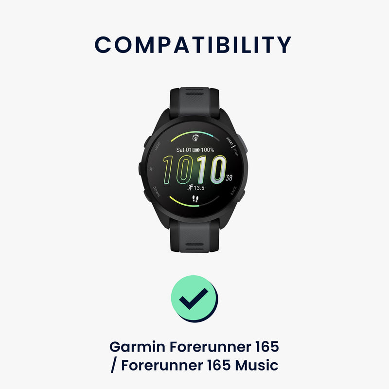 kwmobile Sports Armband compatible with Garmin Forerunner 165 / Forerunner 165 Music Band - Fitness Tracker Band Set