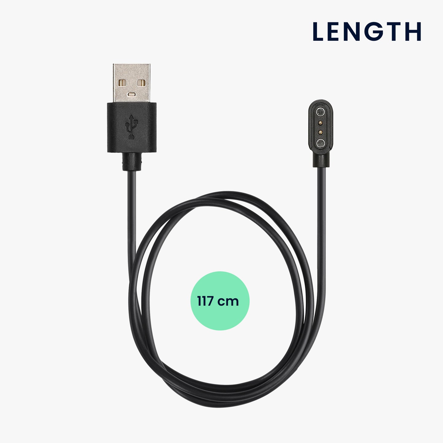 kwmobile USB Cable Charger Compatible with CMF by Nothing Watch Pro Charging Cable Smartwatch Replacement Cable Fitness Tracker Charging Cable