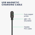 kwmobile USB Cable Charger Compatible with CMF by Nothing Watch Pro Charging Cable Smartwatch Replacement Cable Fitness Tracker Charging Cable