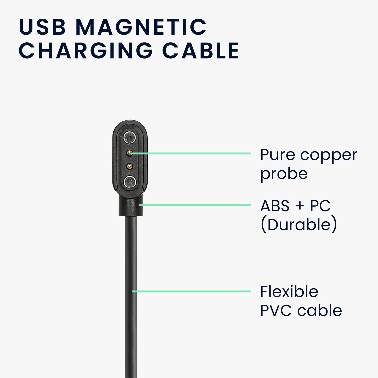 kwmobile USB Cable Charger Compatible with CMF by Nothing Watch Pro Charging Cable Smartwatch Replacement Cable Fitness Tracker Charging Cable