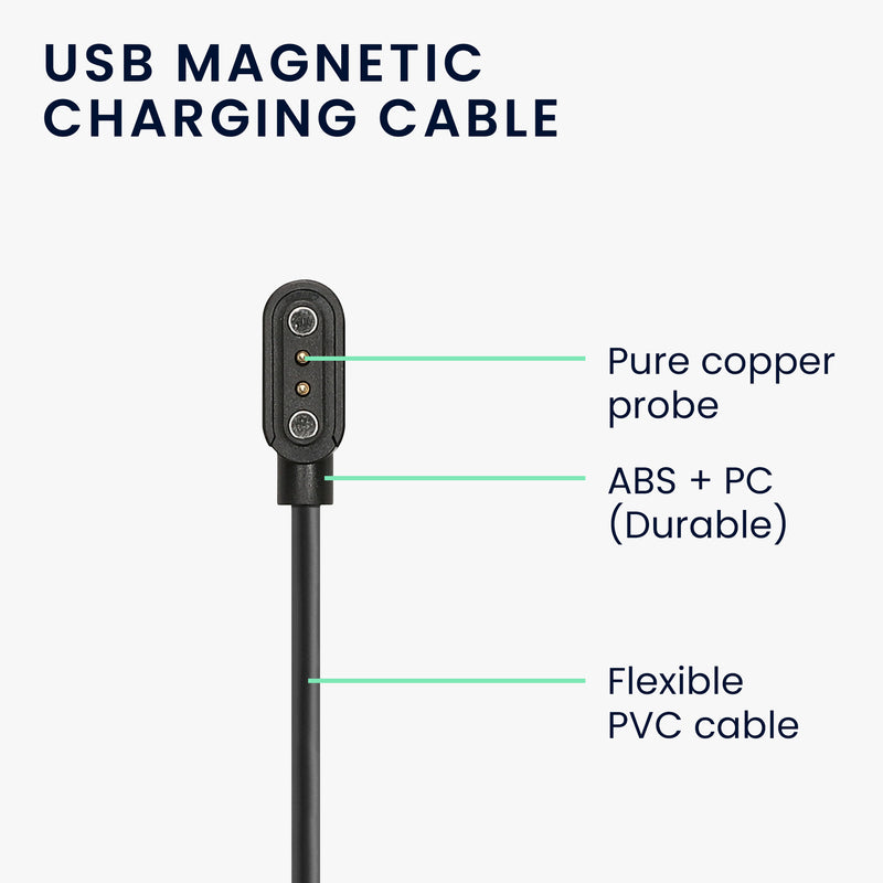kwmobile USB Cable Charger Compatible with CMF by Nothing Watch Pro Charging Cable Smartwatch Replacement Cable Fitness Tracker Charging Cable