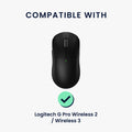 kwmobile Gaming Mouse Grip Tape for Logitech G Pro Wireless 2 / Wireless 3 Mouse Grip Tape - Anti-Slip Grip Tape for PC Mouse