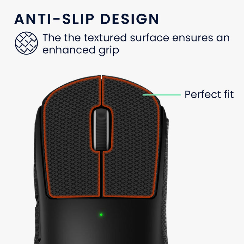 kwmobile Gaming Mouse Grip Tape for Logitech G Pro Wireless 2 / Wireless 3 Mouse Grip Tape - Anti-Slip Grip Tape for PC Mouse