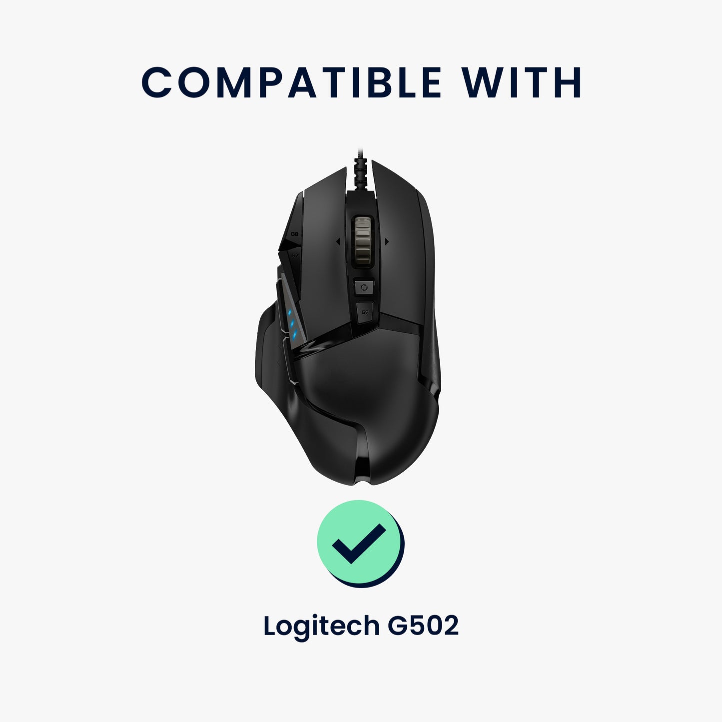 kwmobile Gaming Mouse Grip Tape for Logitech G502 Mouse Grip Tape Non-Slip Grip Tape for PC Mouse