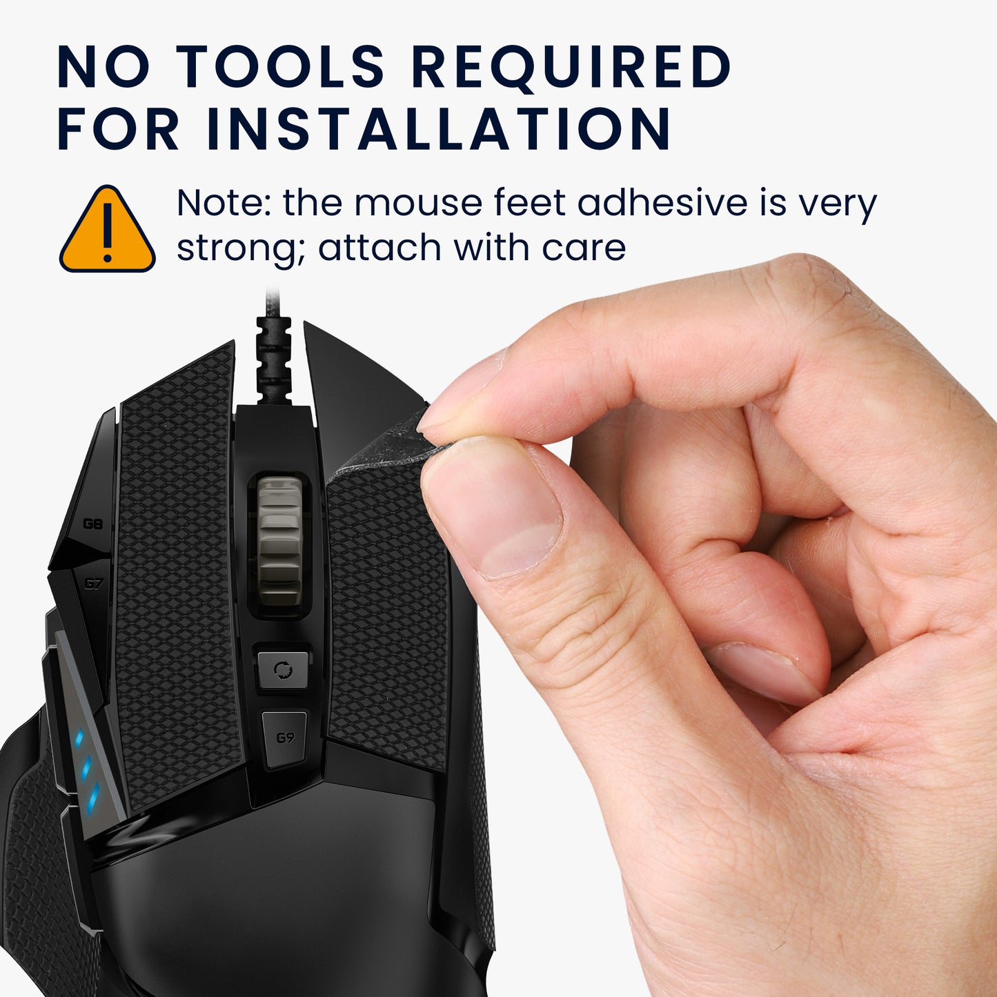 kwmobile Gaming Mouse Grip Tape for Logitech G502 Mouse Grip Tape Non-Slip Grip Tape for PC Mouse