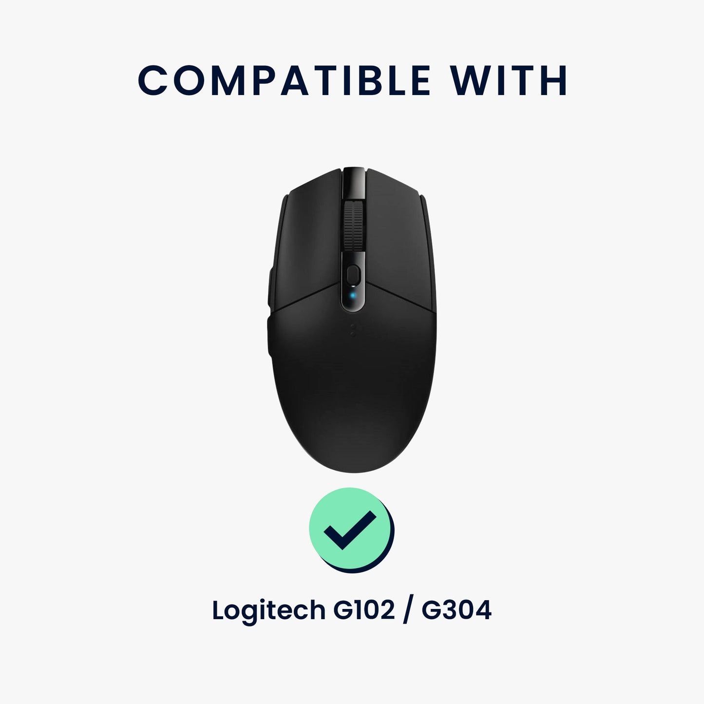 kwmobile Gaming Mouse Grip Tape for Logitech G102 / G304 Mouse Grip Tape Non-Slip Grip Tape for PC Mouse