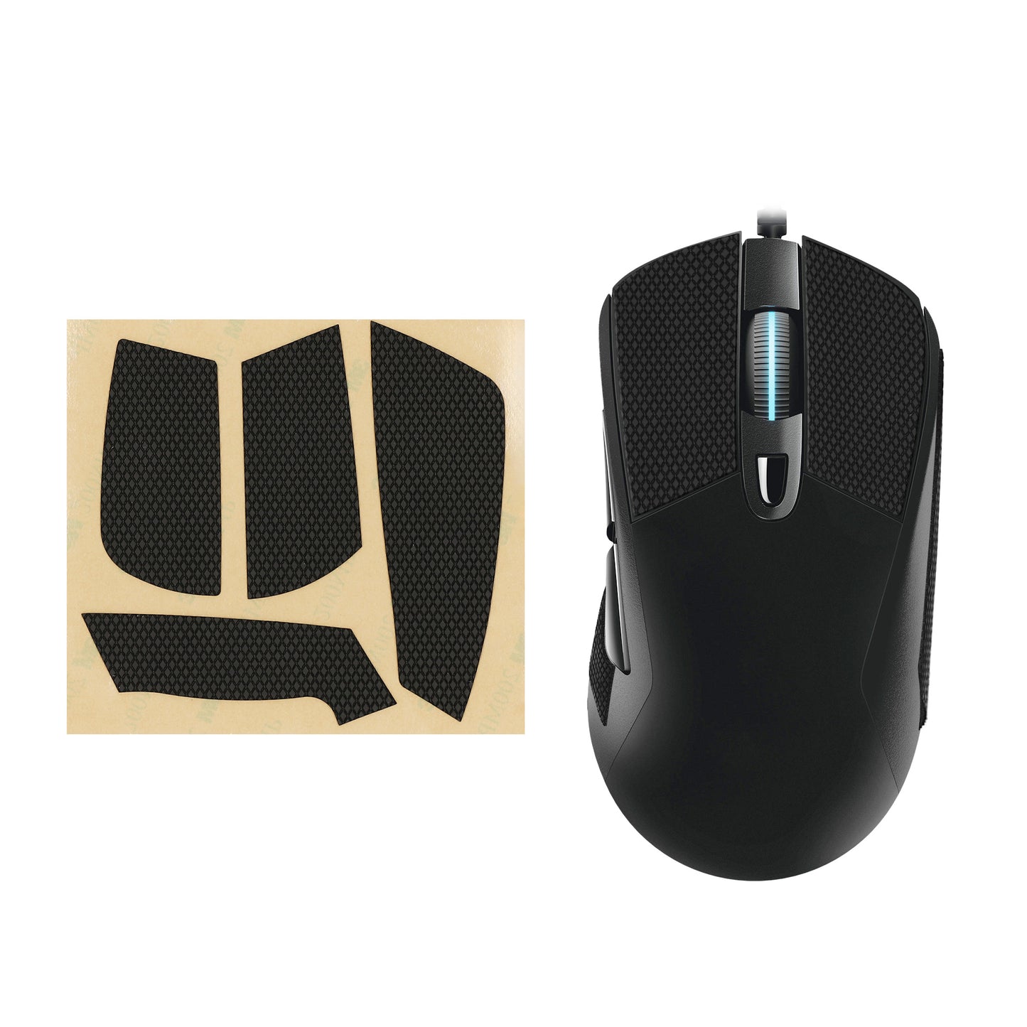 kwmobile Gaming Maus Grip Tape kompatibel mit Logitech G403 Maus - Rutschfestes Griffband für PC Maus - Schwarz Schwarz  