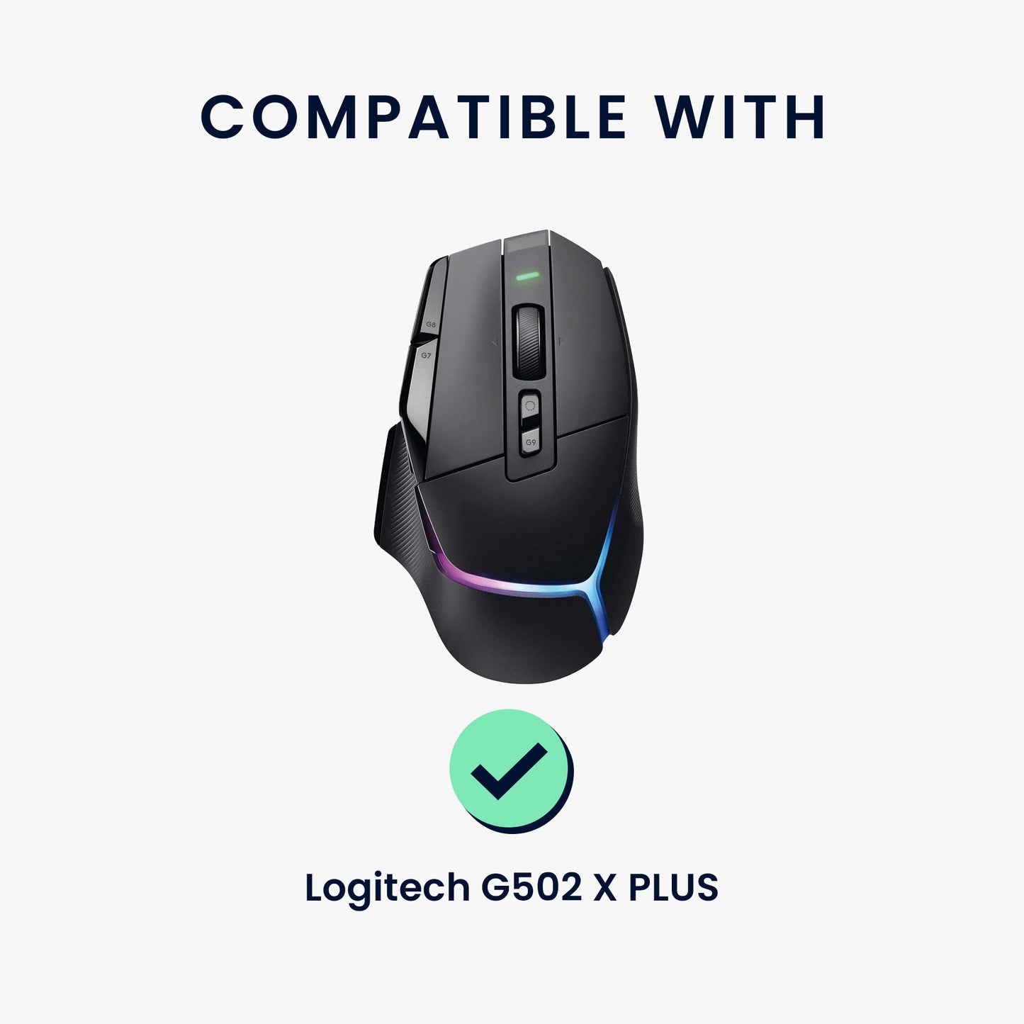 kwmobile Gaming Mouse Grip Tape for Logitech G502 X Plus Mouse Grip Tape Non-Slip Grip Tape for PC Mouse
