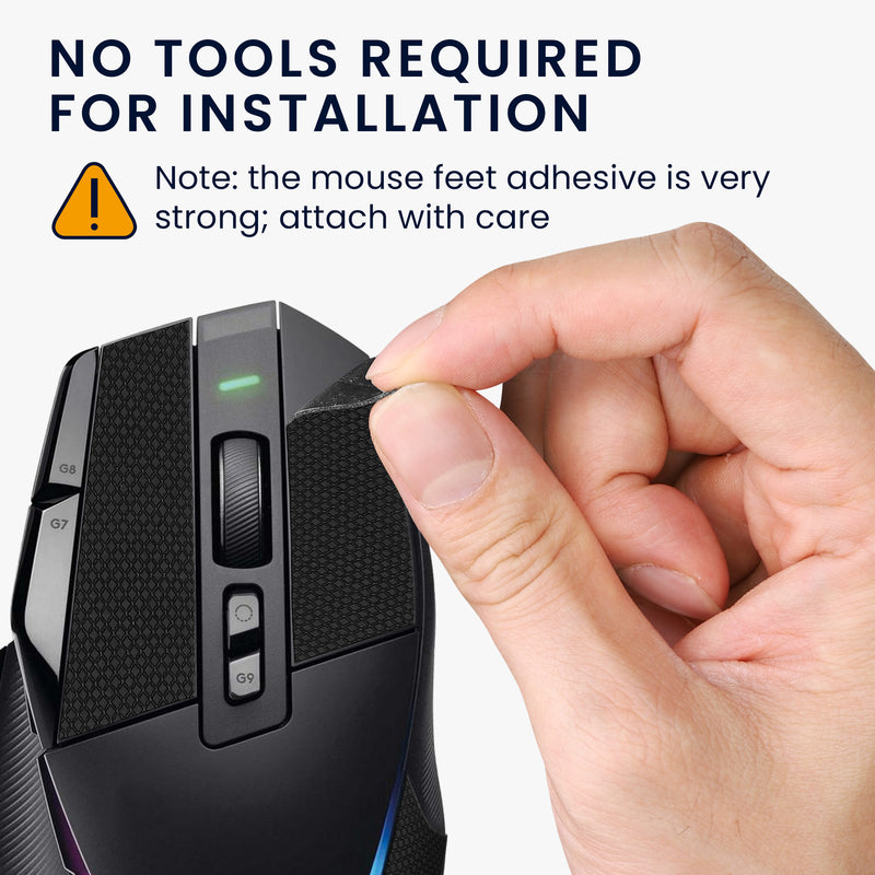 kwmobile Gaming Mouse Grip Tape for Logitech G502 X Plus Mouse Grip Tape Non-Slip Grip Tape for PC Mouse