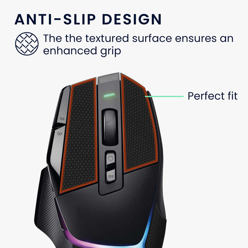 kwmobile Gaming Mouse Grip Tape for Logitech G502 X Plus Mouse Grip Tape Non-Slip Grip Tape for PC Mouse