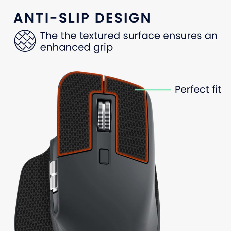 kwmobile Gaming Mouse Grip Tape for Logitech MX Master 3S Mouse Grip Tape - Non-Slip Grip Tape for PC Mouse