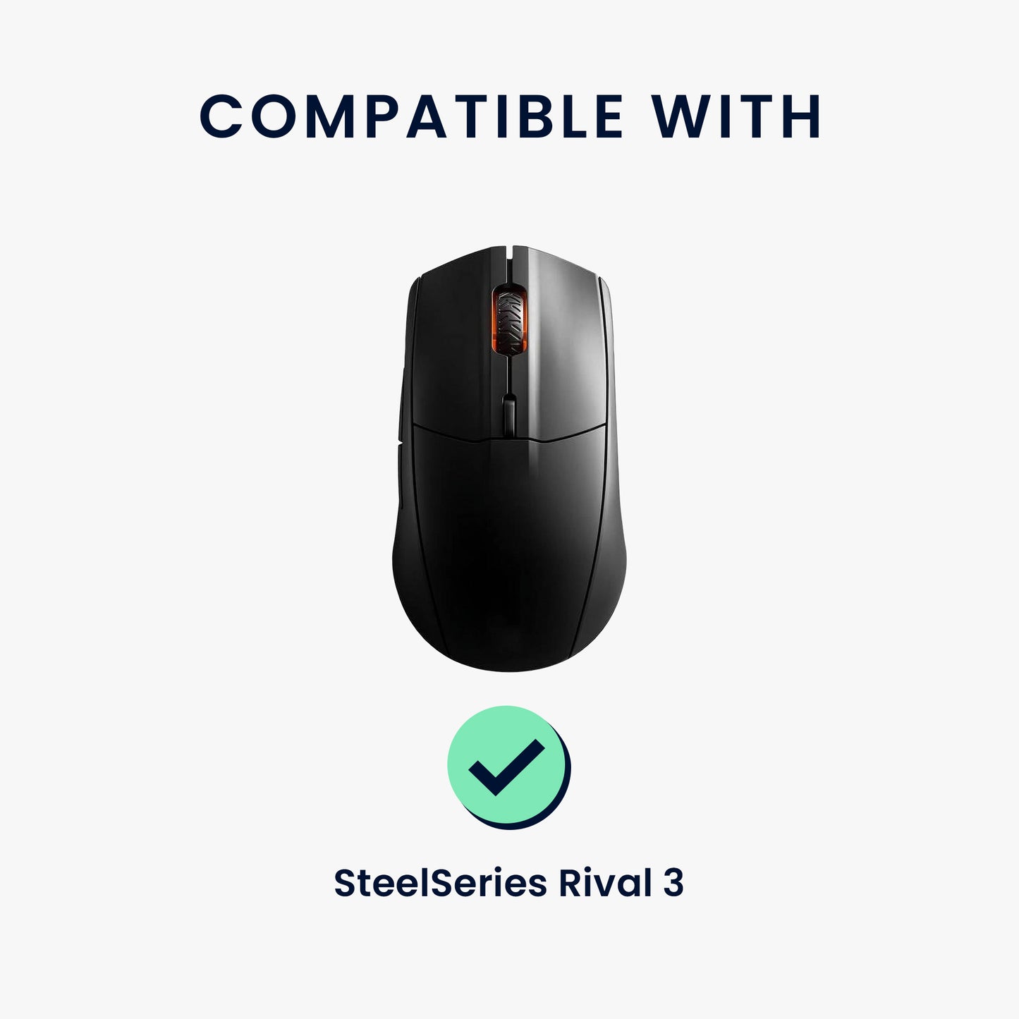 kwmobile Gaming Mouse Grip Tape for SteelSeries Rival 3 Mouse Grip Tape Anti-Slip Grip Tape for PC Mouse