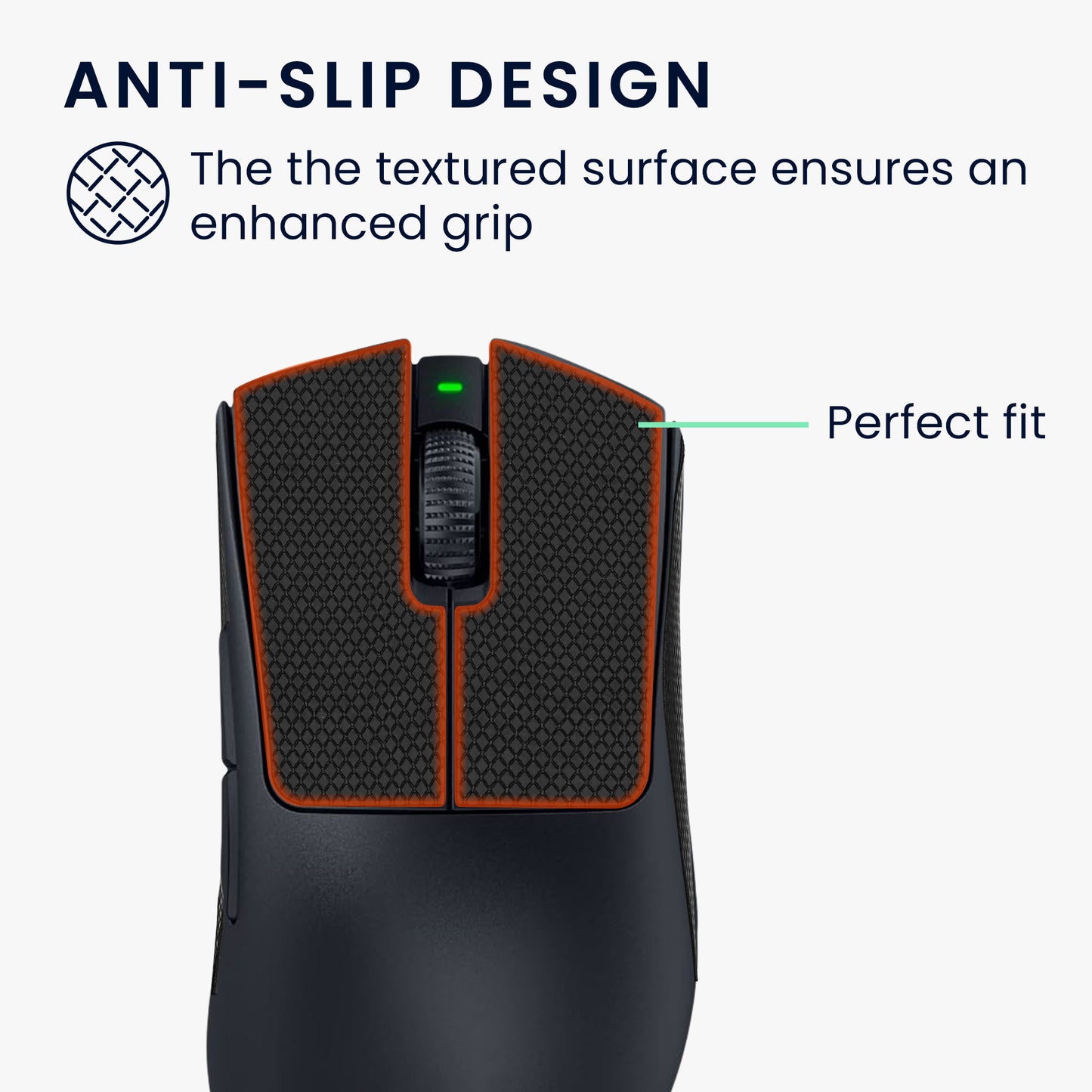 kwmobile Gaming Mouse Grip Tape for Razer DeathAdder V3 Pro Mouse Grip Tape