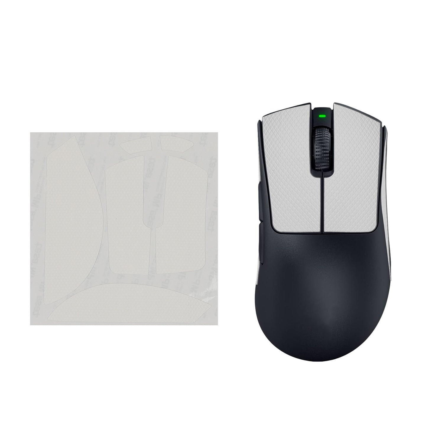 kwmobile Gaming Maus Grip Tape kompatibel mit Razer DeathAdder V3 Pro Maus - Rutschfestes Griffband für PC Maus - Weiß Weiß  