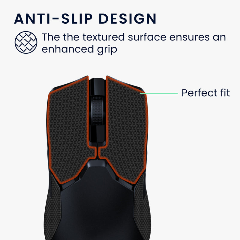 kwmobile Gaming Mouse Grip Tape for Razer Viper Ultimate Mouse Grip Tape Non-Slip Grip Tape for PC Mouse
