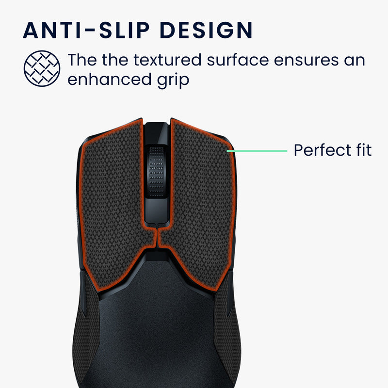 kwmobile Gaming Mouse Grip Tape for Razer Viper 8k HZ Mouse Grip Tape Non-Slip Grip Tape for PC Mouse
