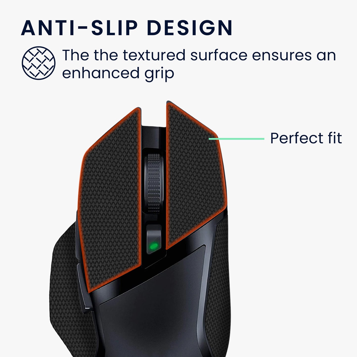 kwmobile Gaming Mouse Grip Tape for Razer Basilisk X Hyper Speed Mouse Grip Tape - Non-Slip Grip Tape for PC Mouse