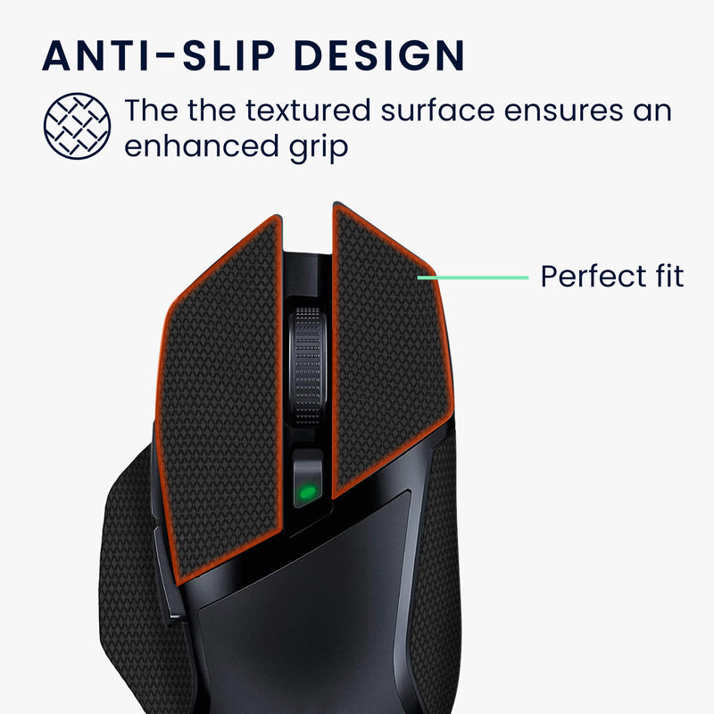 kwmobile Gaming Mouse Grip Tape for Razer Basilisk X Hyper Speed Mouse Grip Tape - Non-Slip Grip Tape for PC Mouse