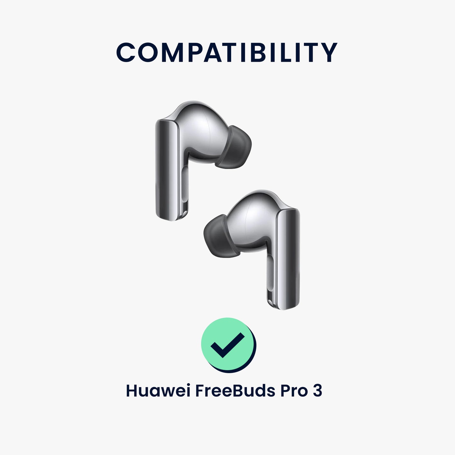 kwmobile Replacement In-Ear Earphones compatible with Huawei FreeBuds Pro 3 Earpads Earplugs In-Ear Earbuds