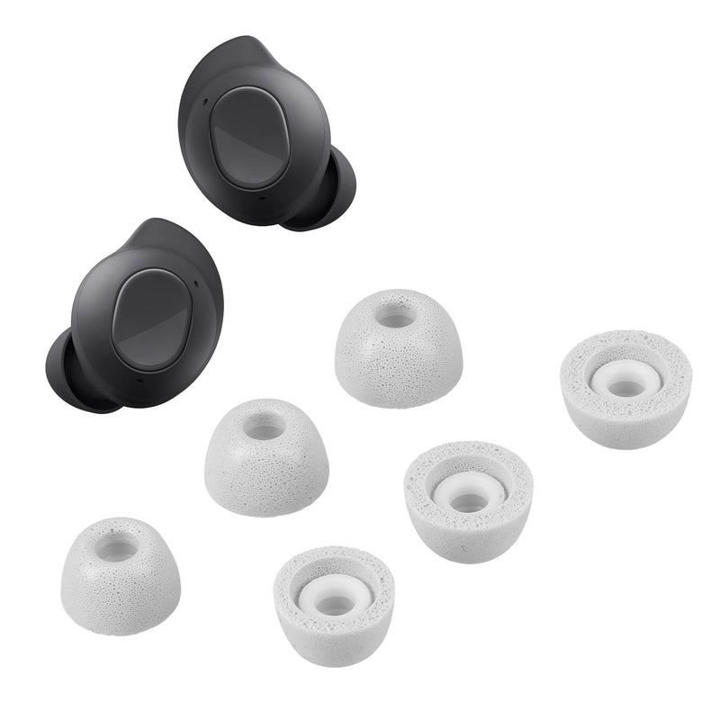 kwmobile 6x Ersatz In Ear Kopfhörer kompatibel mit Samsung Galaxy Buds FE - 3 Größen - Polster Ohrstöpsel In-Ear Ohrhörer - Grau Grau  