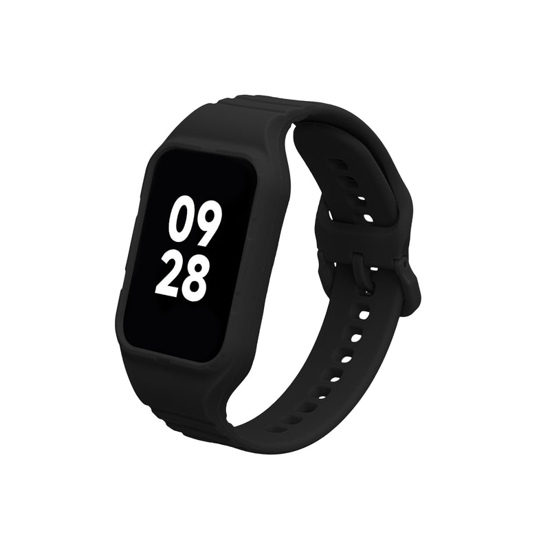 kwmobile Sport Band compatible with Xiaomi Smart Band 8 Pro / Band 9 Pro / Redmi Watch 5 / Redmi Watch 4 - Strap for Fitness Tracker - with Protective Bumper
