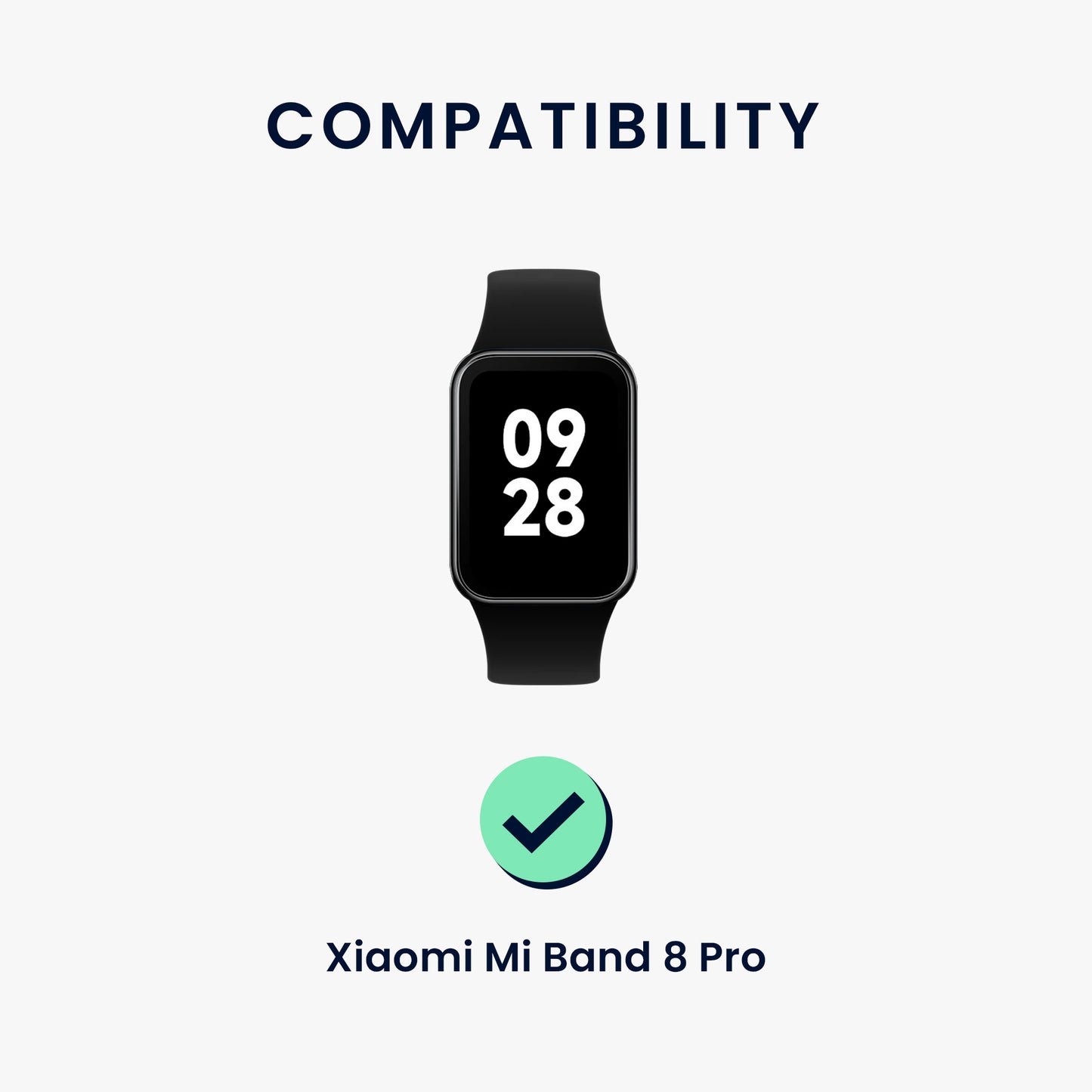 kwmobile Sport Band compatible with Xiaomi Smart Band 8 Pro / Band 9 Pro / Redmi Watch 5 / Redmi Watch 4 - Strap for Fitness Tracker - with Protective Bumper