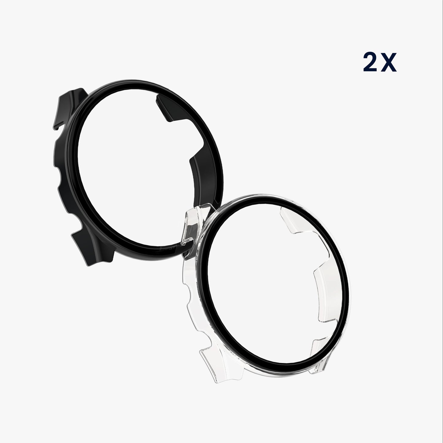 kwmobile Cover compatible with Garmin Forerunner 165 / Forerunner 165 Music Case Fullbody Fitness Tracker Cover Set Made of Glass