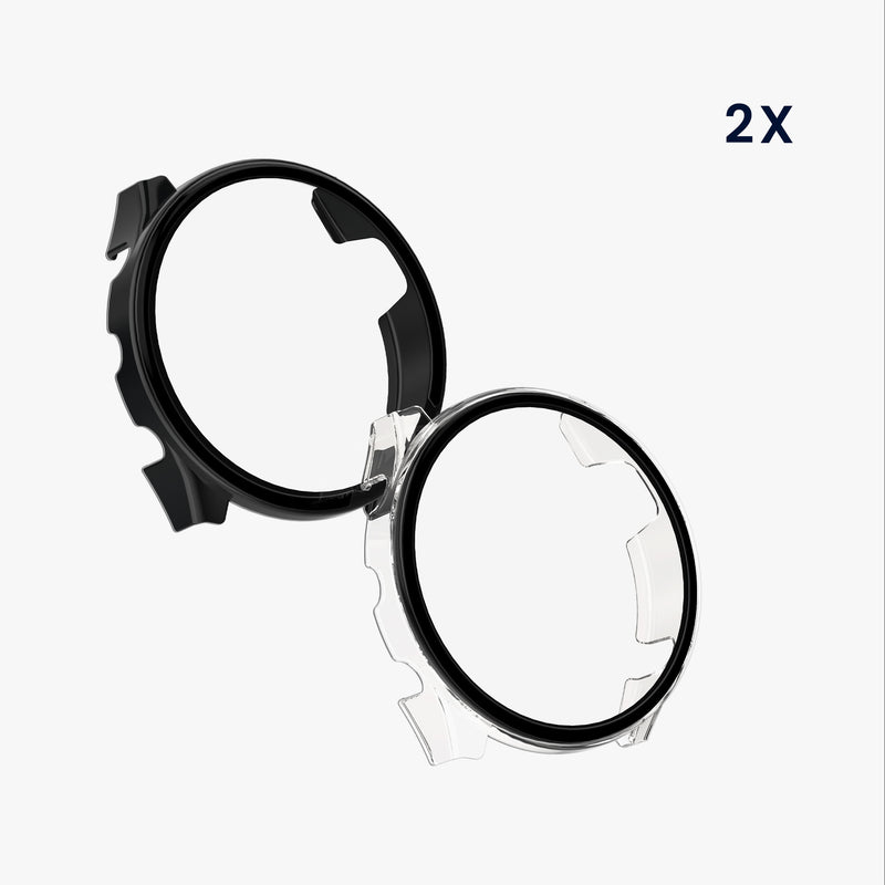 kwmobile Cover compatible with Garmin Forerunner 165 / Forerunner 165 Music Case Fullbody Fitness Tracker Cover Set Made of Glass