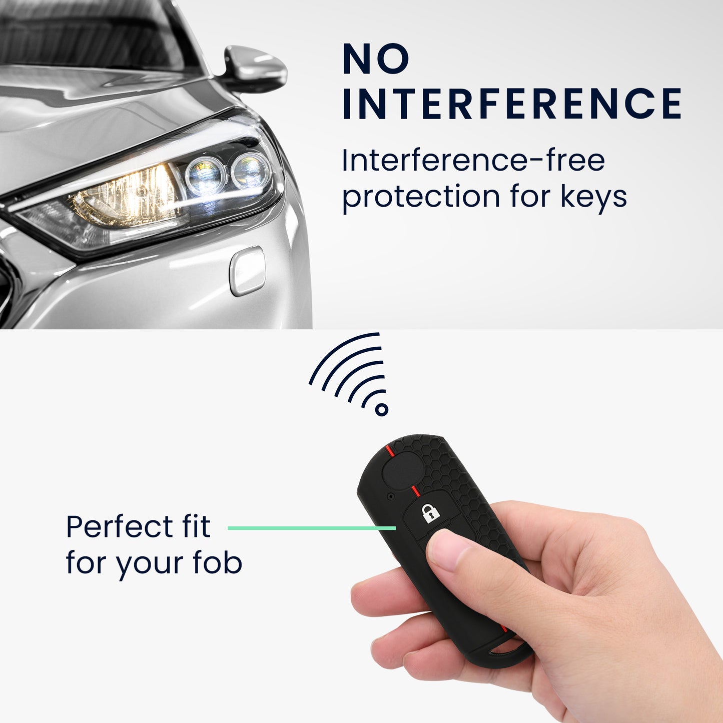 kwmobile Car Key Cover Compatible with Mazda 2-Button Keyless Go Car Key Fob
