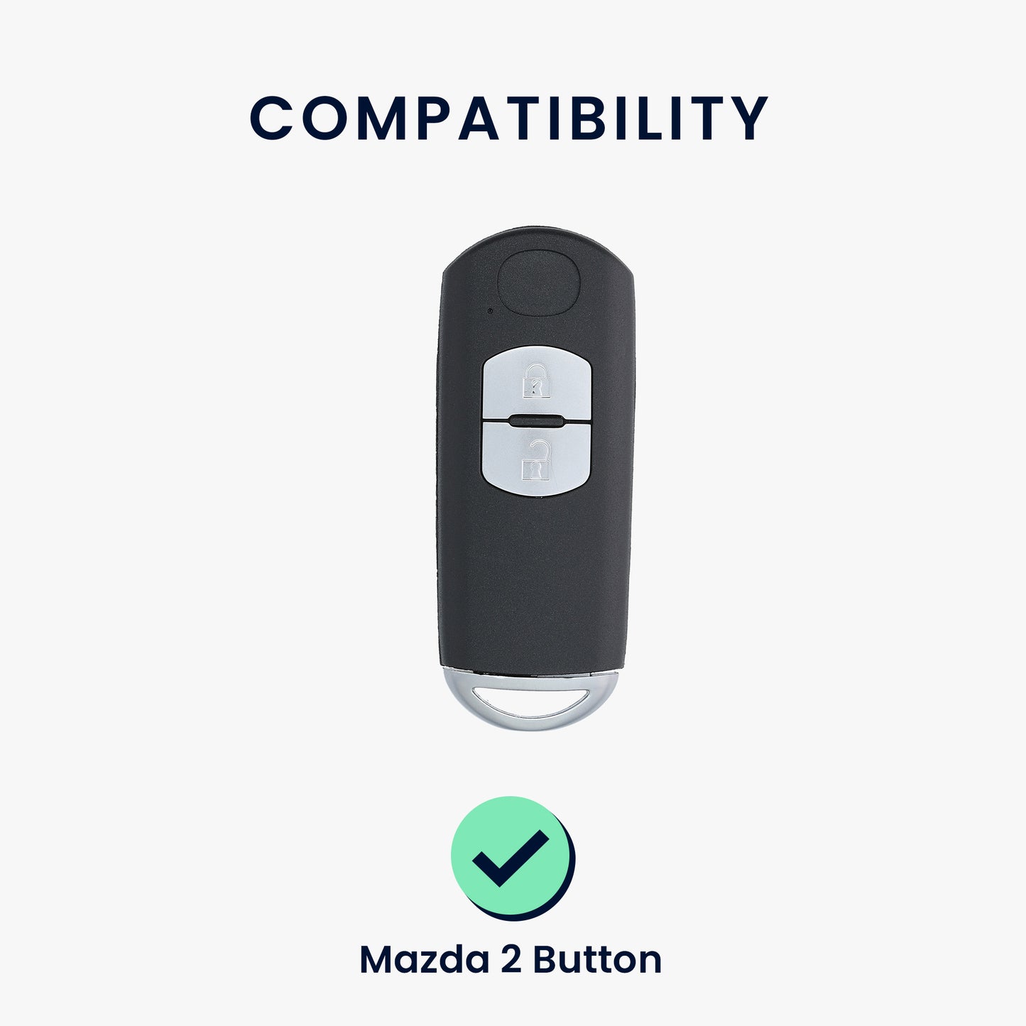 kwmobile Car Key Cover Compatible with Mazda 2-Button Keyless Go Car Key Fob