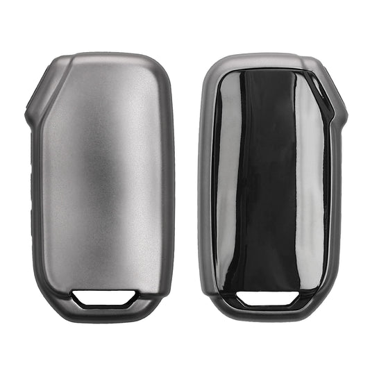 kwmobile Autoschlüssel Hülle kompatibel mit Kia 3-Tasten Smart Key Autoschlüssel - Schlüsselhülle Silikon Cover - Schwarz Schwarz  [dsg01]