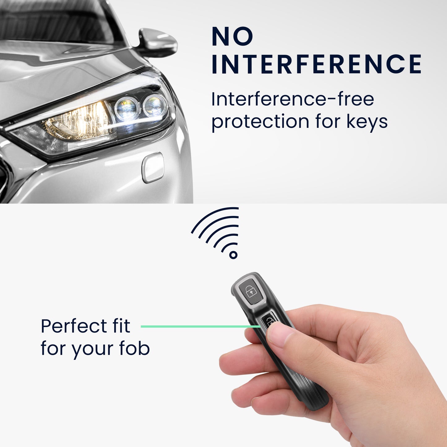 kwmobile Car Key Cover Compatible with Kia 3-Button Smart Key Car Key - Silicone Cover