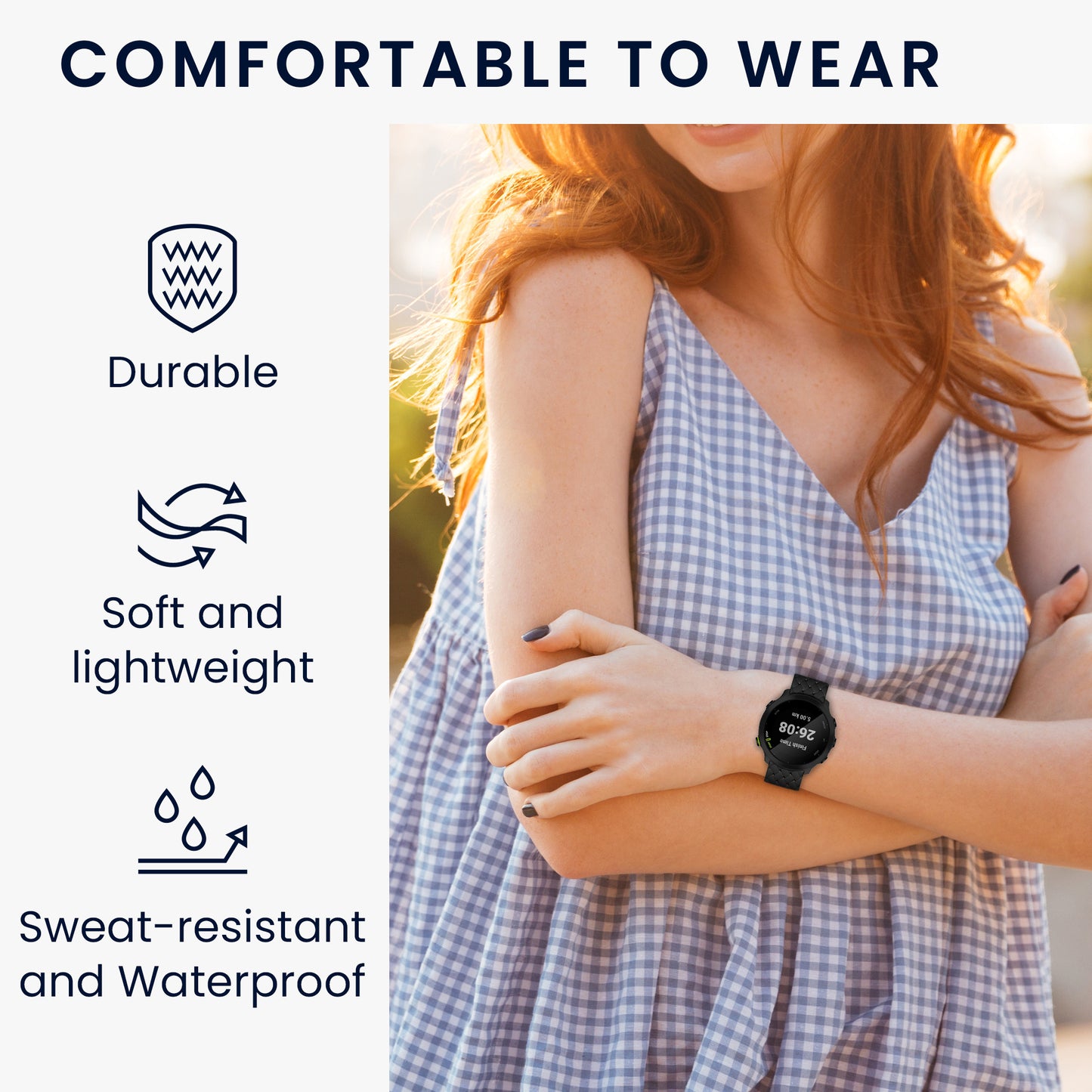 kwmobile Replacement Strap Compatible with Garmin Forerunner 55 Strap