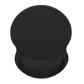kwmobile Mauspad mit Handgelenkstütze - Mausunterlage mit Handgelenkauflage aus Polyester und Silikon - Maus Pad mit Handballenauflage Büro Gaming Schreibtisch - Schwarz Schwarz  