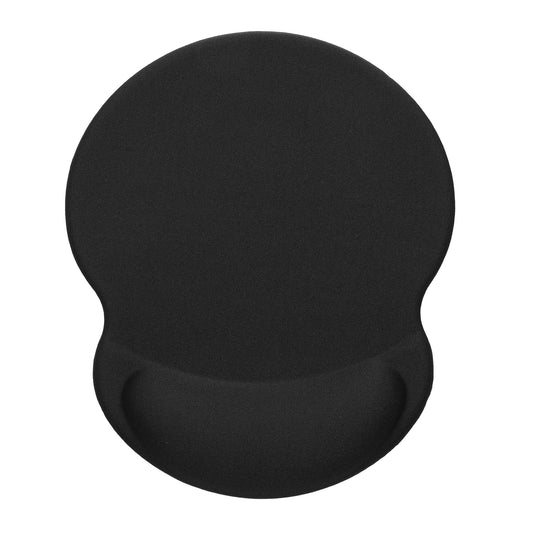 kwmobile Mauspad mit Handgelenkstütze - Mausunterlage mit Handgelenkauflage aus Polyester und Silikon - Maus Pad mit Handballenauflage Büro Gaming Schreibtisch - Schwarz Schwarz  