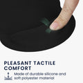 kwmobile Mouse Pad with Wrist Rest - Mouse Mat with Polyester and Silicone Wrist Support - Mouse Pad with Palm Rest for Office Gaming Desk