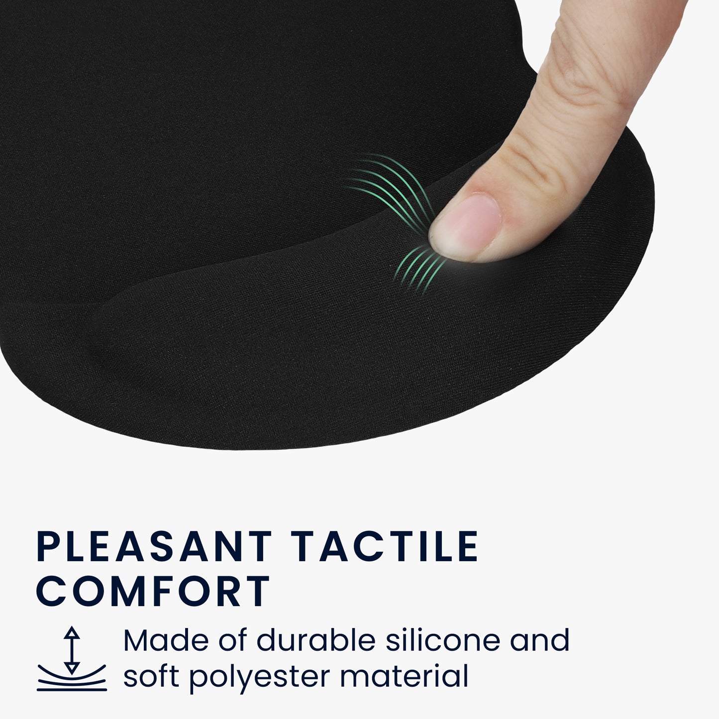 kwmobile Mouse Pad with Wrist Rest - Mouse Mat with Polyester and Silicone Wrist Support - Mouse Pad with Palm Rest for Office Gaming Desk
