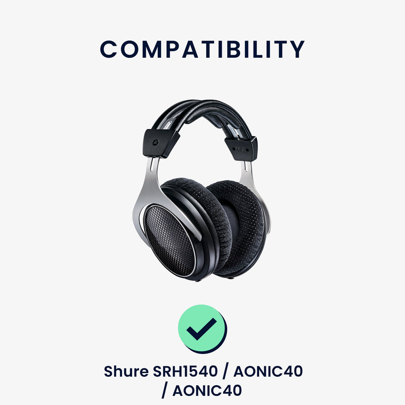 kwmobile Ear Pads for Shure AONIC 50 / SRH 1540 Earpads Replacement Headphones Spare Parts Over Ear Headphones