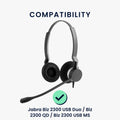 kwmobile Ear Pads for Jabra Biz 2300 USB Duo / Biz 2300 QD / Biz 2300 USB MS Ear Cushion Replacement Ear Pads Headphone Spare Parts Headphone Replacement Pads for Over Ear Headphones