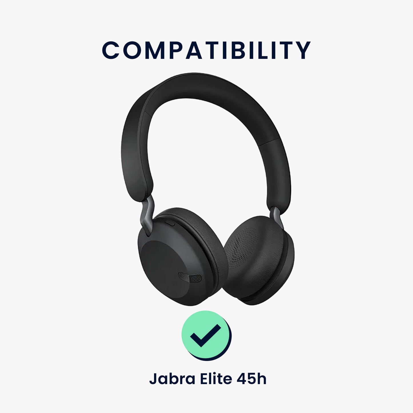 2x Ear Pads for Jabra Jabra Elite 45h / Evolve2 65 / Evolve2 40