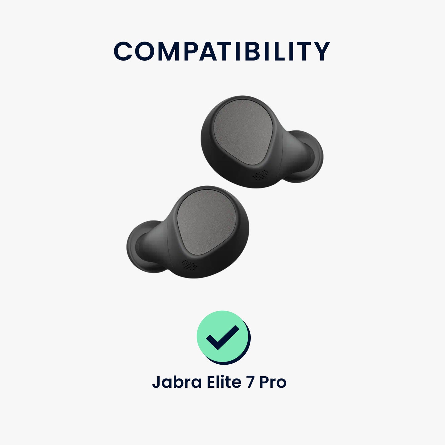 kwmobile Replacement In-Ear Headphones compatible with Jabra Elite 7 Pro Pads Earplugs In-Ear Earbuds