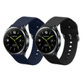 kwmobile Silikon Uhrenarmband für Xiaomi Watch 2 / OPPO Watch X / Oneplus 2 Armband - Ersatzarmband für Fitnesstracker - Wechselarmband Smartwatch - Schwarz Dunkelblau Schwarz  [dsg01]