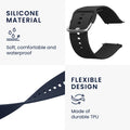 kwmobile Watch Strap for Xiaomi Watch 2 / OPPO Watch X / OnePlus Watch 2 - Fitness Tracker Band Set - Replacement Smartwatch Strap