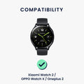 kwmobile Watch Strap for Xiaomi Watch 2 / OPPO Watch X / OnePlus Watch 2 - Fitness Tracker Band Set - Replacement Smartwatch Strap