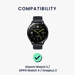 kwmobile Uhrenarmband für Xiaomi Watch 2 / OPPO Watch X / Oneplus 2 Armband - Fitnesstracker Band Set - Ersatzarmband