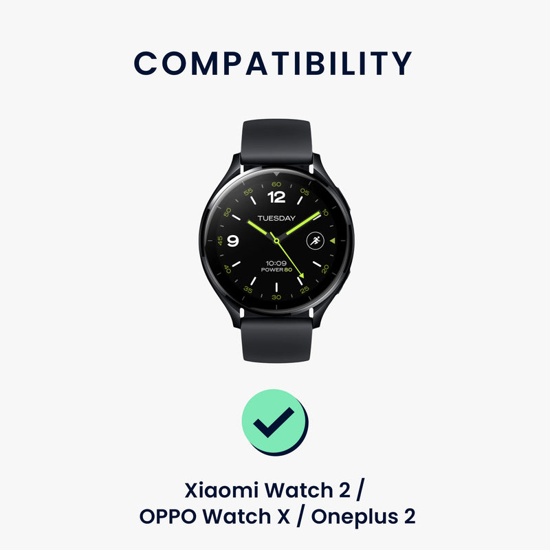 kwmobile Watch Strap for Xiaomi Watch 2 / OPPO Watch X / OnePlus Watch 2 - Fitness Tracker Band Set - Replacement Smartwatch Strap