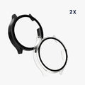 kwmobile Glass Case for OnePlus Watch 2 / OPPO Watch X Protective Cover Full-Body Fitness Tracker Case Set